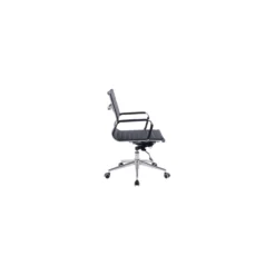 Reflex Black Leather Effect Swivel Chair -Office Chair Sales 107072