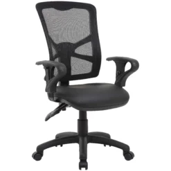 Comfort Ergo 2-Lever Mesh And Leather Operator Chair -Office Chair Sales 108808