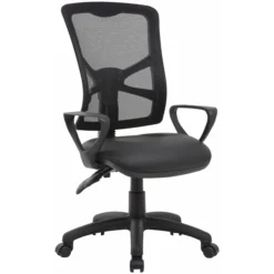 Comfort Ergo 2-Lever Mesh And Leather Operator Chair -Office Chair Sales 108809