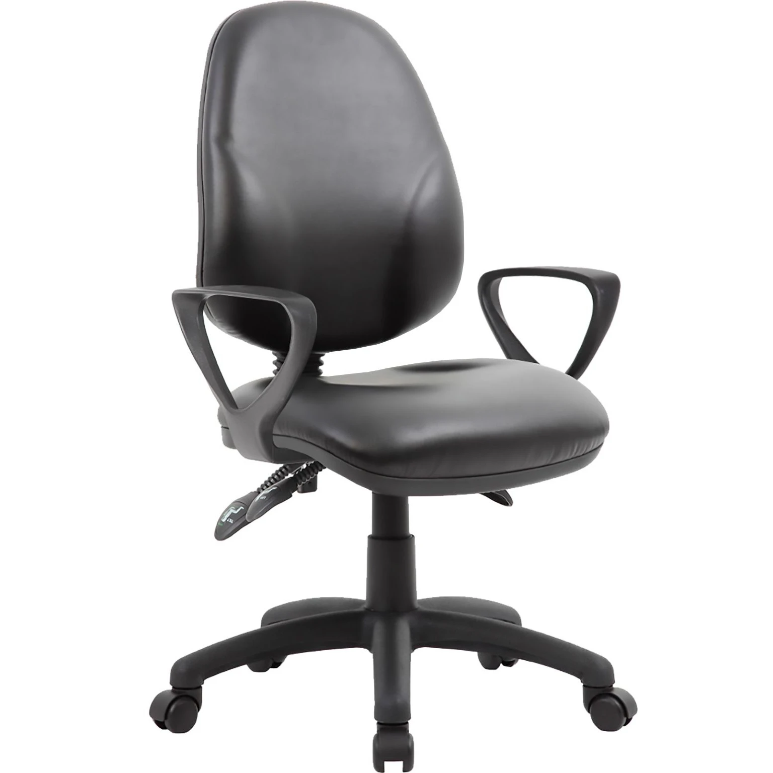Comfort Ergo 3-Lever Leather Operator Chairs 2 Comfort Ergo 3-Lever Leather Operator Chairs - Image 2