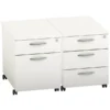 NEXT DAY Vogue White Mobile Pedestals