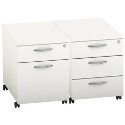 NEXT DAY Vogue White Mobile Pedestals