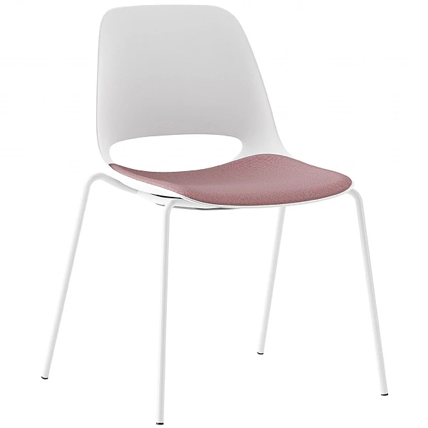 Boss Design Saint Polypropylene 4 Leg Chair With Upholstered Seat 1 Boss Design Saint Polypropylene 4 Leg Chair With Upholstered Seat
