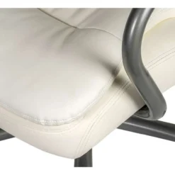 Goliath Bariatric 24 Hour 27 Stone White Leather Faced Manager Chair -Office Chair Sales 115303