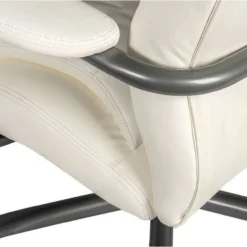 Goliath Bariatric 24 Hour 27 Stone White Leather Faced Manager Chair -Office Chair Sales 115304