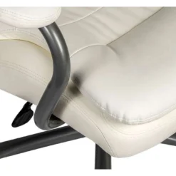 Goliath Bariatric 24 Hour 27 Stone White Leather Faced Manager Chair -Office Chair Sales 115307
