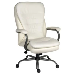 Goliath Bariatric 24 Hour 27 Stone White Leather Faced Manager Chair